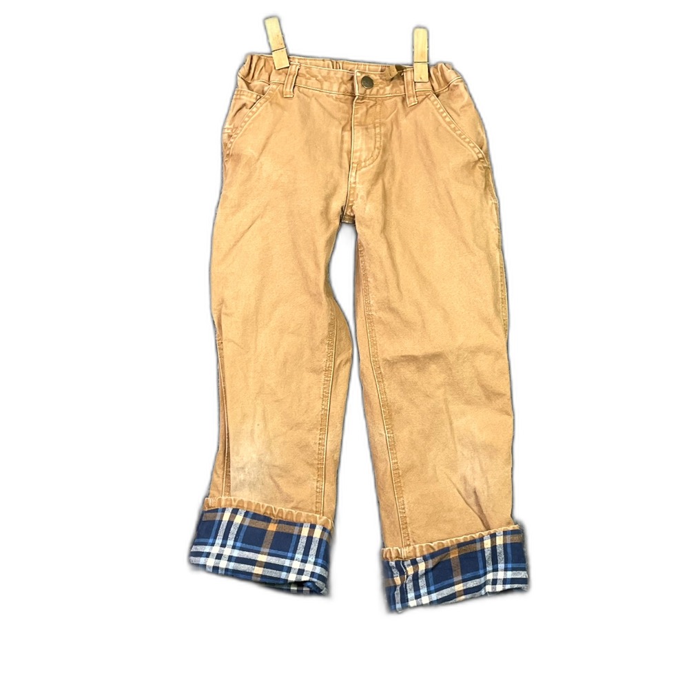 Carhartt Carpenter Pants Womens 10 Cotton Flannel Lined Hammer Loop Workwear